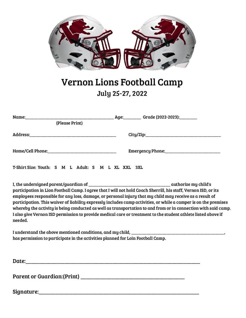 Football Camp Information - Page 2
