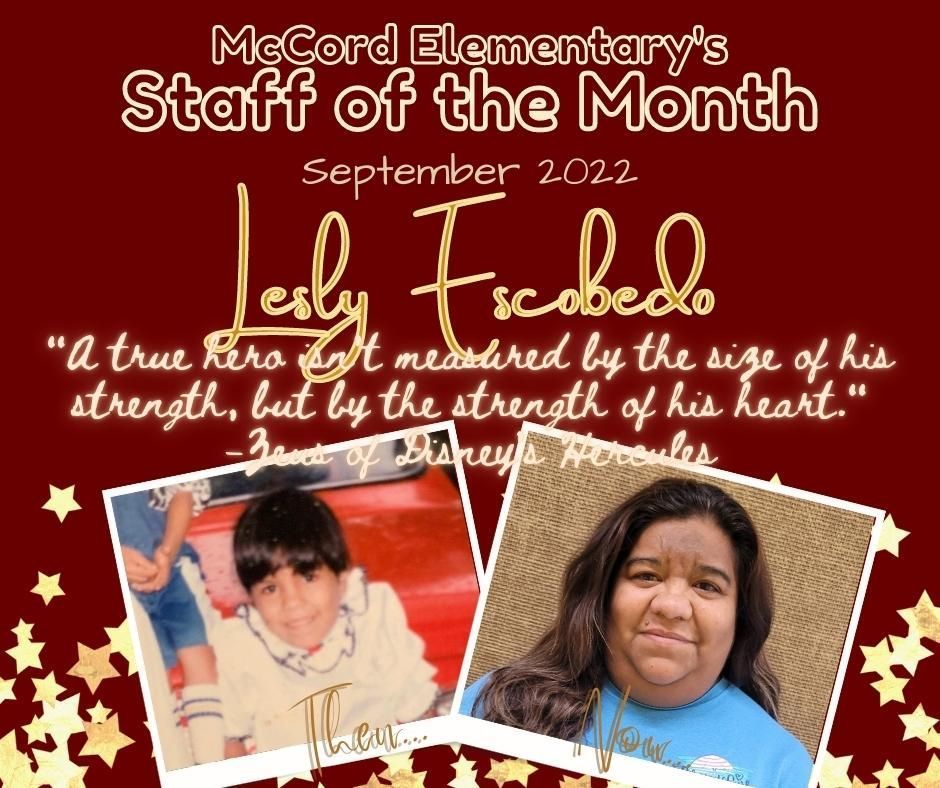Sept '22- Staff of the Month